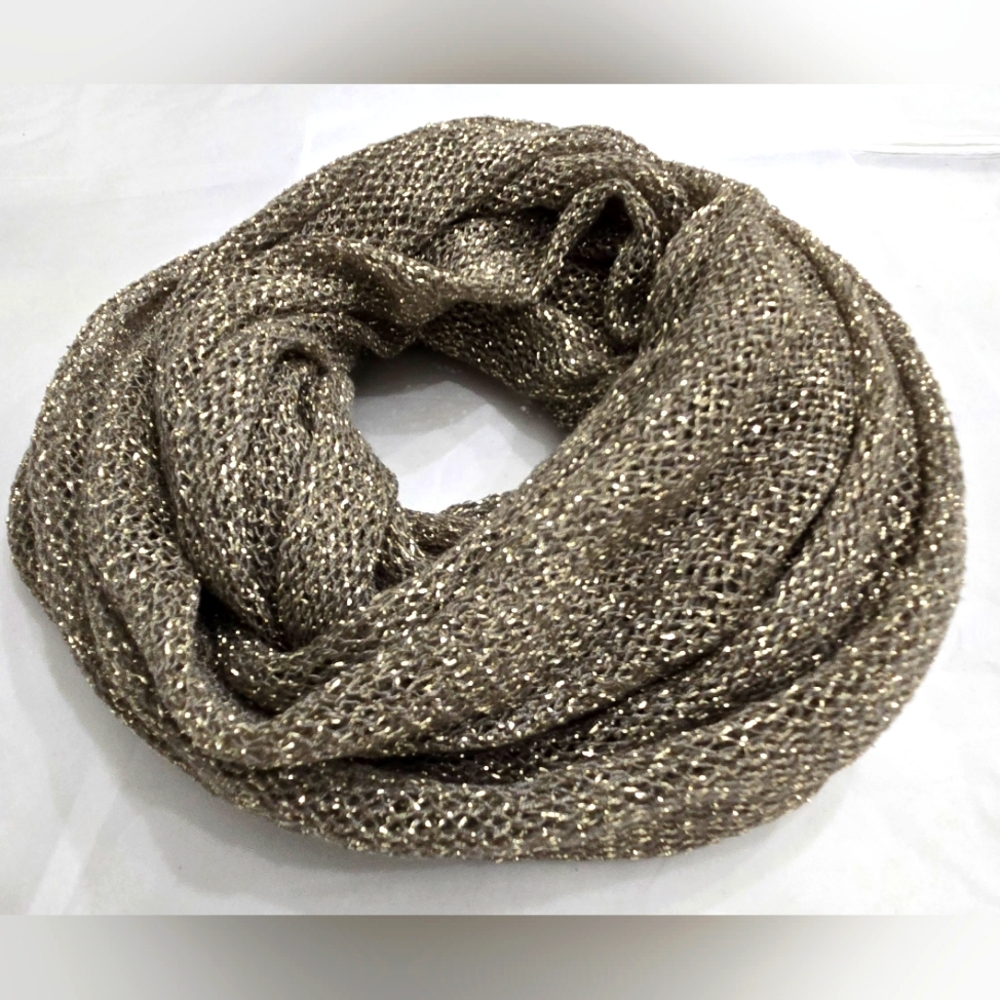 USED Glitter gold infinity scarf